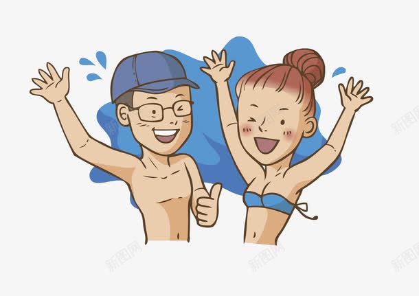 上身裸体的男子与女子png免抠素材_88icon https://88icon.com 夏天 夏天的味道 夏季 温度高 火热 炎夏 炎热 炽热 热 酷暑 闷热