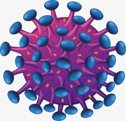 紫色病毒紫色的艾滋病病毒矢量图高清图片
