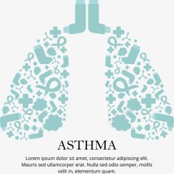 呼吸性哮喘健康疾病素材