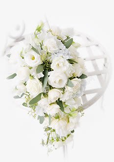 白色玫瑰花束七夕素材