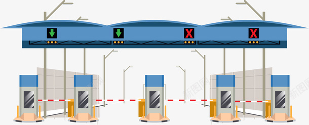 复杂的高级公路门禁png免抠素材_88icon https://88icon.com 停车缴费 公路 卡通停车门禁 复杂 车辆门禁 门禁 高级门禁