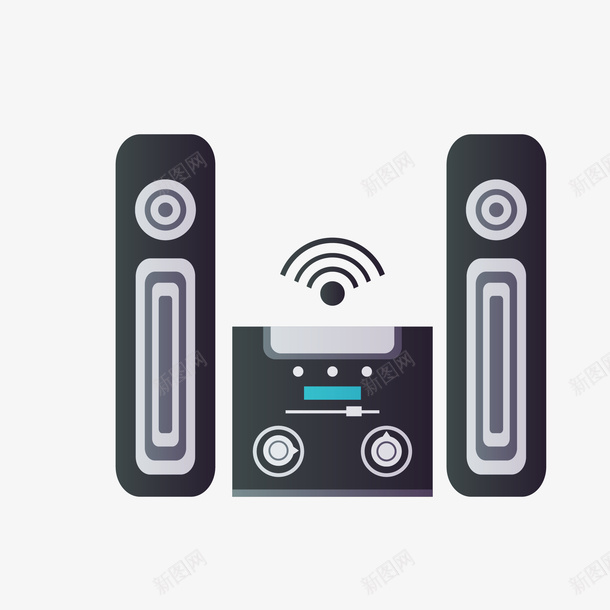 手绘wifi科技音响设备矢量图eps免抠素材_88icon https://88icon.com WIFI png免抠图 创意 卡通 手绘 无线 时尚 蓝牙 音响 矢量图