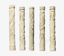 石雕柱子石柱龙园林中式雕塑元素高清图片