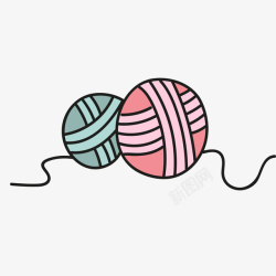 氢气球球玩具球卡通手绘的毛线球高清图片