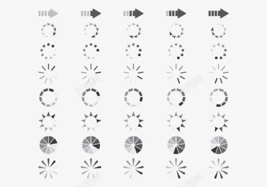 载入中各种形状提供预载的符号图标图标