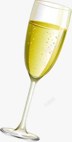 透明高脚杯子高品质黄色香槟酒高清图片