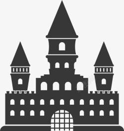 蛋糕城堡童话城堡黑色矢量图图标高清图片
