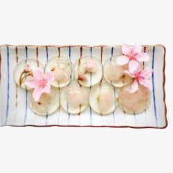樱花与樱花水信玄饼素材
