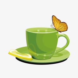绿杯子茶杯高清图片