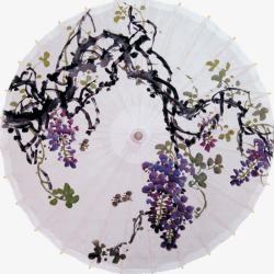 紫藤花油纸伞素材