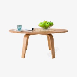 清新家具木质圆桌素材