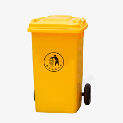 黄色环卫垃圾车素材