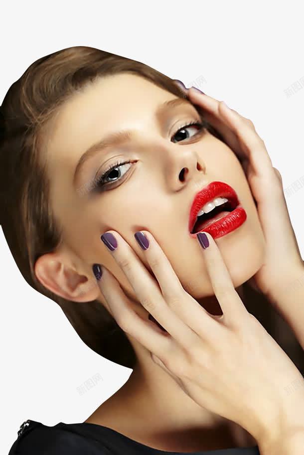 时尚漂亮美甲彩妆女性png免抠素材_88icon https://88icon.com PNG 彩妆 彩妆人脸 时尚女性 漂亮 精致 红唇 美甲图