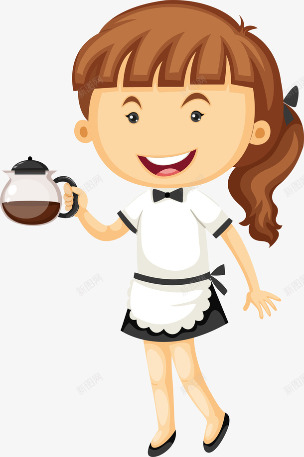 咖啡店女服务员卡通图案png免抠素材_88icon https://88icon.com 人物 卡通 咖啡 咖啡壶 服务员 职业 酒女 饮品