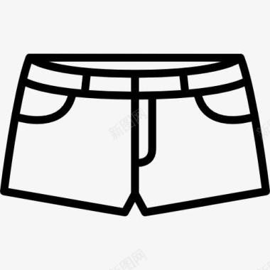 女性生殖系统牛仔短裤图标图标