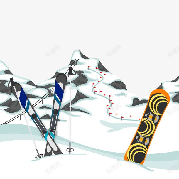 滑雪运动png免抠素材_88icon https://88icon.com 滑板 玩雪 积雪 雪橇