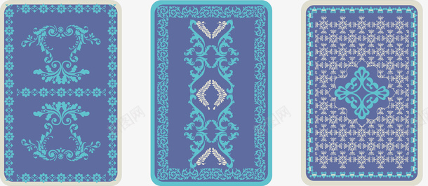 蓝色魔术风格印花扑克png免抠素材_88icon https://88icon.com 卡通扑克 扑克牌 矢量扑克 道具扑克 魔术扑克 魔术风格