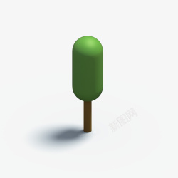 简单的树木3D模型素材