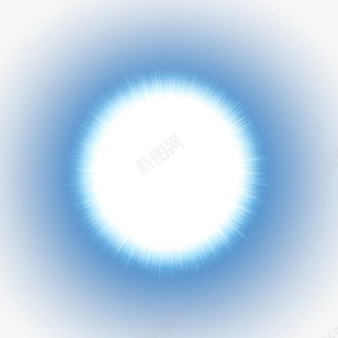 发光爱心素材发光蓝色光晕光圈可修改图标图标