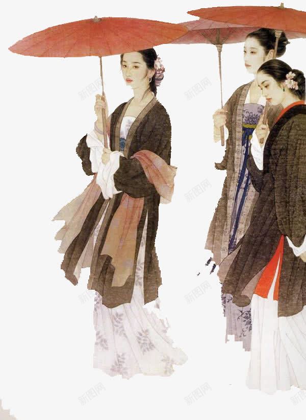 古风女性png免抠素材_88icon https://88icon.com 古代服饰 国画 工笔画 红色纸伞 美人