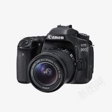 佳能EOS80D专业数码单反相机png免抠素材_88icon https://88icon.com 产品实物 佳能相机 数码单方相机