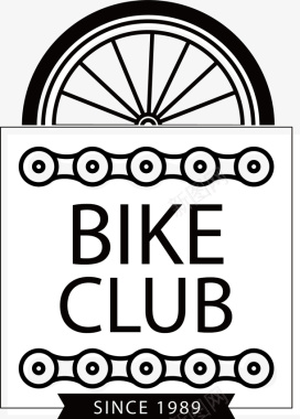自行车链条自行车俱乐部图标图标