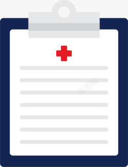 矢量医院红十字标白色十字医疗病例高清图片
