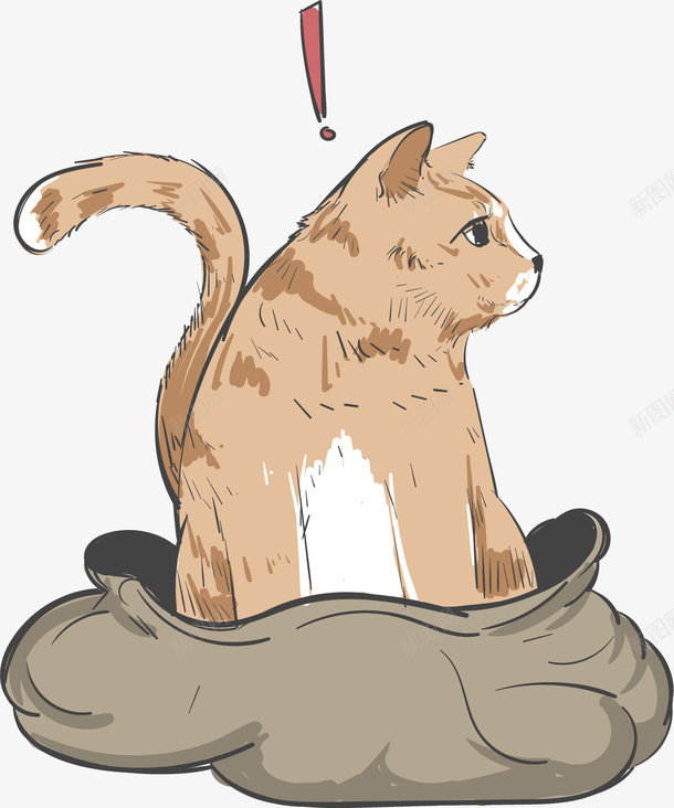 可爱卡通口袋橘猫矢量图ai免抠素材_88icon https://88icon.com 卡通橘猫 卡通猫咪 口袋橘猫 可爱橘猫 橘猫 矢量png 矢量图