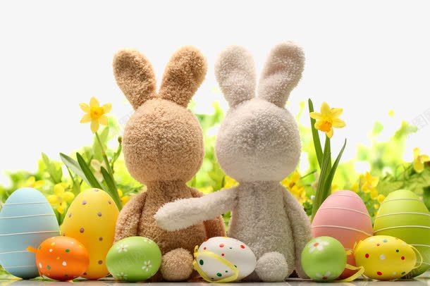 精美复活节广告元素png免抠素材_88icon https://88icon.com 小兔子 玩具 花朵 鲜花