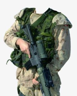 军队服装狙击枪人物素材