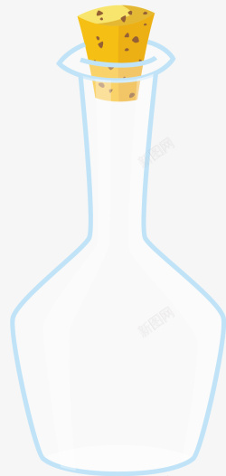 玻璃透明风格瓶子矢量图素材