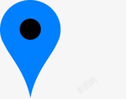 地点定位蓝色的地点坐标图标高清图片
