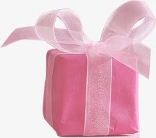粉色丝绸丝带礼盒素材