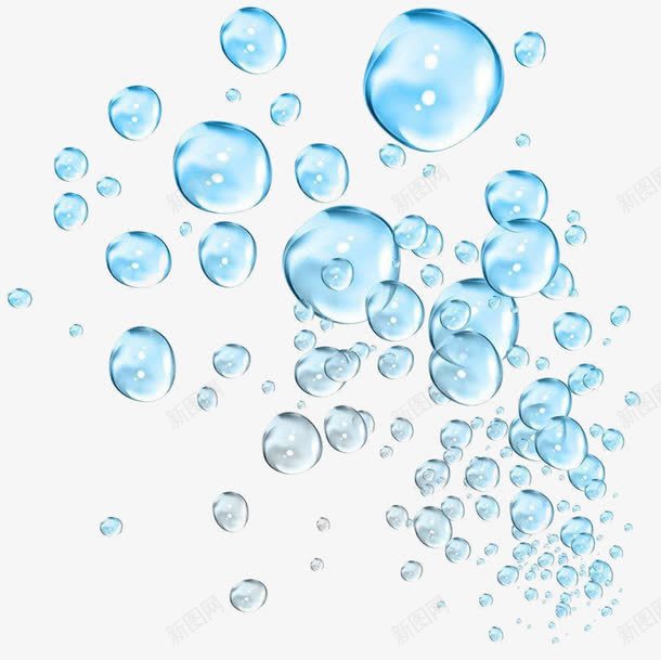 蓝色泡泡png免抠素材_88icon https://88icon.com 气泡 水 水下气泡 泡泡 苏打 蓝色