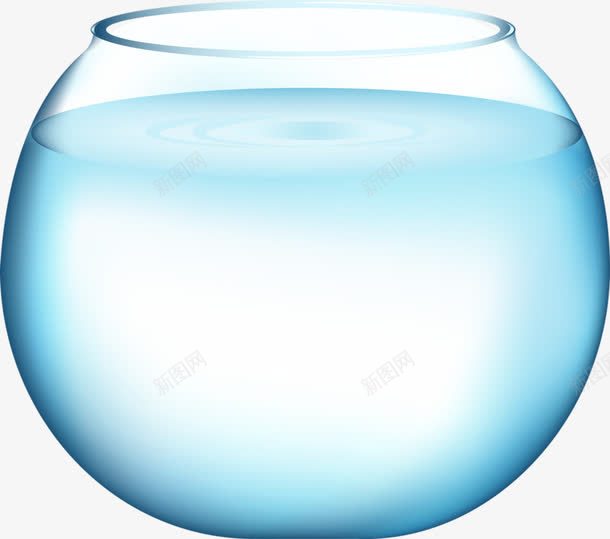 卡通手绘玻璃容器png免抠素材_88icon https://88icon.com 养鱼 玻璃容器 透明 鱼缸
