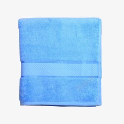 纯棉蓝色浴巾素材