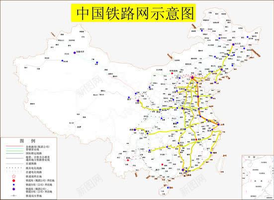 中国铁路示意图png免抠素材_88icon https://88icon.com 中国铁路地图 中国铁路示意图 线性地图素材 铁路示意图