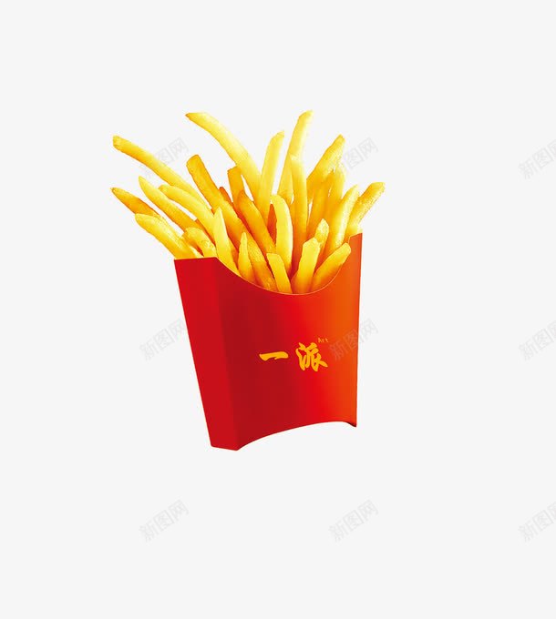 薯条png免抠素材_88icon https://88icon.com 油炸食品 红色包装盒 薯条