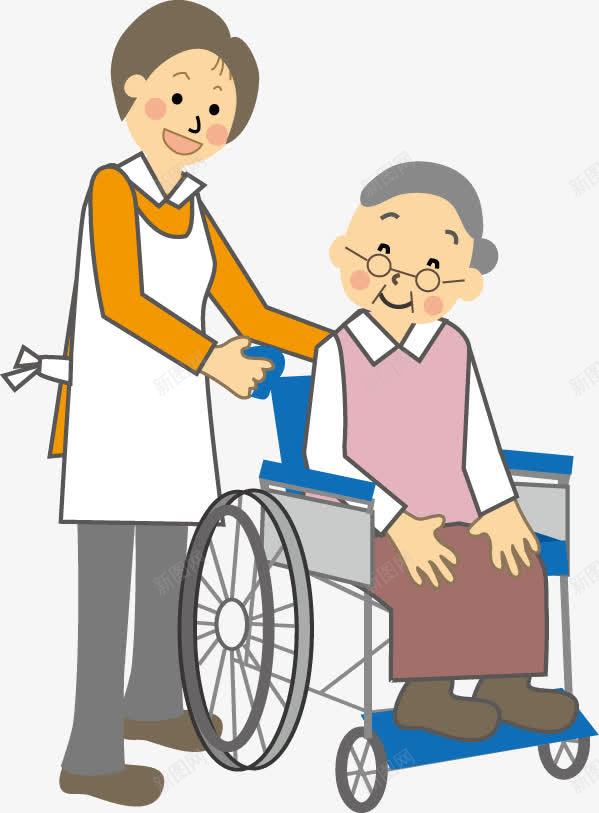 照顾老人卡通png免抠素材_88icon https://88icon.com 保姆 卡通 老奶奶 老婆婆卡通 轮椅