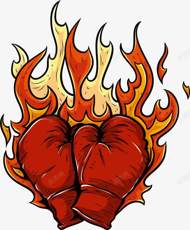 火焰和拳击手套卡通图png免抠素材_88icon https://88icon.com 创意 卡通插图 卡通素材 拳击 拳击手套 火焰 设计