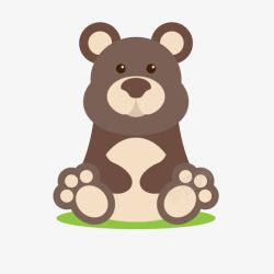 棕色的熊卡通小灰熊高清图片