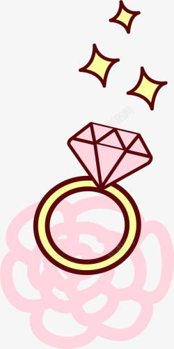 扁平化星星粉色钻石高清图片