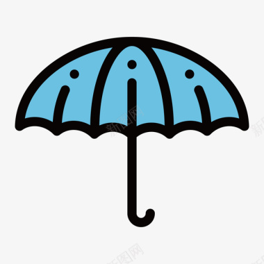 扁平化雨伞矢量图图标图标
