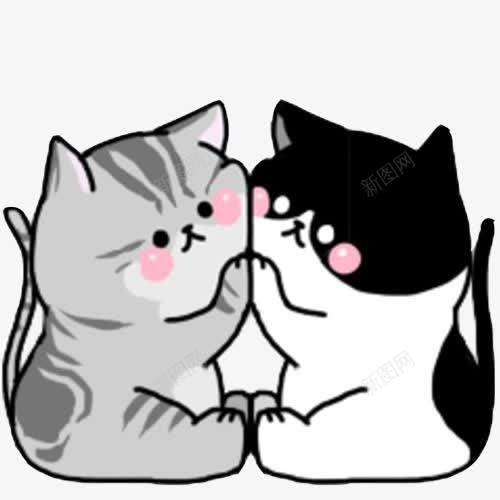 短毛猫打架片png免抠素材_88icon https://88icon.com 手绘猫狗 手绘画 打架 猫咪 猫简笔画 红脸蛋 英短猫