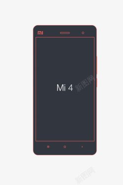 Mi4手机线框效果素材