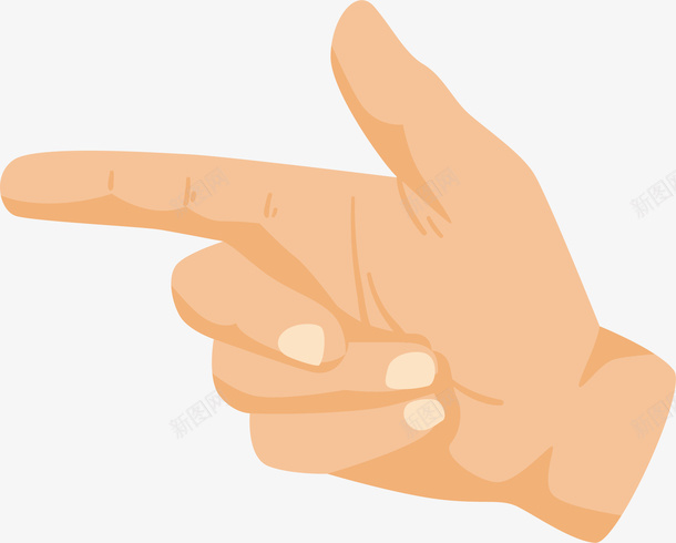 手势指引动作卡通矢量图ai免抠素材_88icon https://88icon.com 伸食指 创意 卡通 商业 工作 手势指引动作 手腕 手语 指引 指示 竖大拇指 设计 矢量图