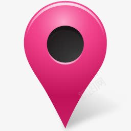 粉红色的地图标记图标图标