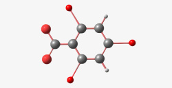 黑色三溴苯甲酸分离结构分子形状素材