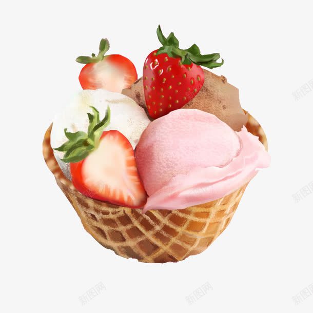 草莓冰激凌png免抠素材_88icon https://88icon.com 冰激凌 圣代 巧克力冰激凌 草莓 草莓冰激凌 食物 香草冰激凌