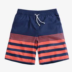 男士泳裤蓝色条纹沙滩裤高清图片